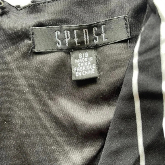 Spense Sleeveless Black and White Jumpsuit with Tied Waist Women’s 8 - Picture 5 of 12